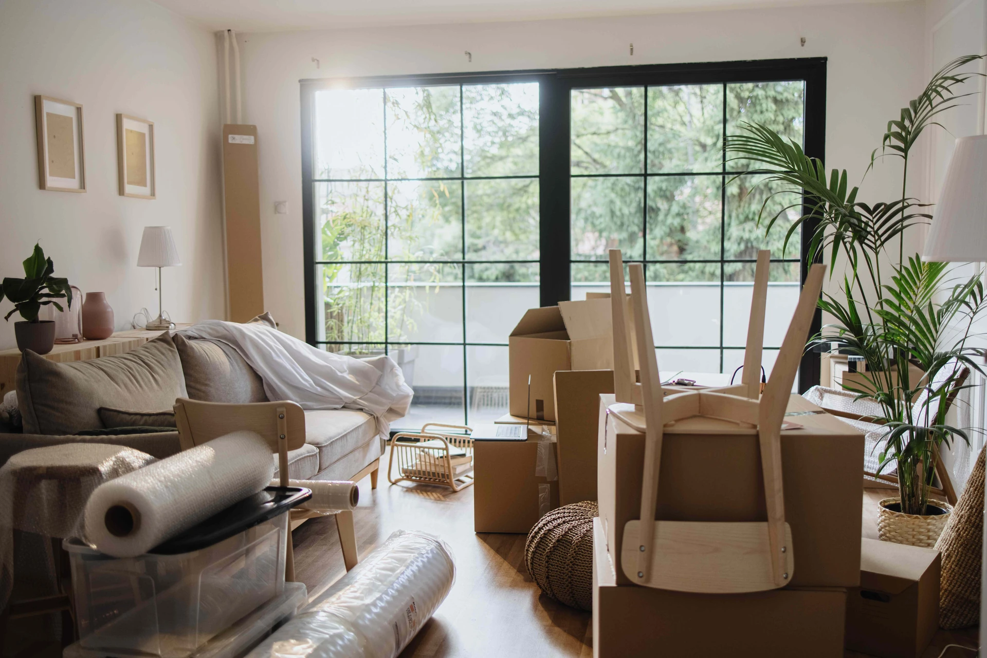 Moving boxes and packing materials